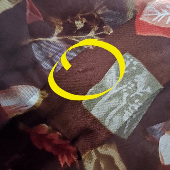 Autumn Colorful Patterned Scarf - Picture 6 of 6